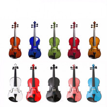 派尼美特PNM成黑色小提琴白色粉色彩色成人儿童小提琴初学者 考级 装饰礼品 1/2【0200】适合身高135cm左右