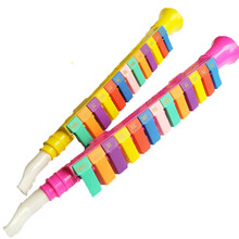 13键口吹琴 儿童口风琴宝宝吹奏乐器玩具口琴竖笛13键可吹奏笛子喇叭玩具 口风琴玩具 颜色随机42*5