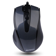 双飞燕（A4TECH) N-500F 鼠标 有线鼠标 办公鼠标 便携鼠标 右手鼠标 便携五灵键 高亮铁灰 