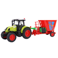 儿童农夫车农用拖拉机运输惯性车播种机收割机木材车洒水车模型男孩玩具 农夫稻草搅拌机