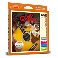 爱丽丝Alice爱丽丝吉他弦Alice AW436民谣吉他套弦演奏级钢丝琴弦 防锈耐用 爱丽丝Alice AW436-XL