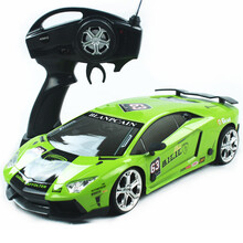 JHL JINHUILONG锦晖隆遥控合金赛车四驱漂移车兰博基尼高速迈凯轮跑车儿童玩具充电汽车模型 兰博基尼绿色 配1块车子充电电池