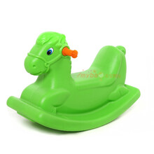拥抱熊 加厚连体塑料摇马 儿童小木马宝宝摇婴幼儿摇椅 多色幼儿游乐园儿童房玩具 户外玩具 绿色连体音乐摇马 其他
