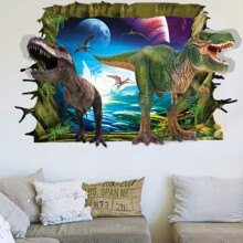 乐福然3d立体墙贴儿童房卧室男孩床头装饰小孩宝宝喜欢贴画贴纸恐龙动物 3D恐龙 大