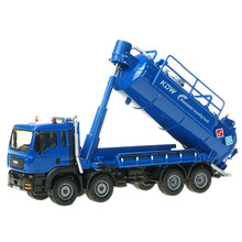 凯迪威合金汽车模型玩具洒水车废水回收处理车污水运输绿化喷洒车 废水回收运输车 蓝色