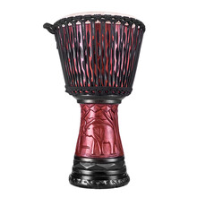 非洲鼓寸成人演奏手鼓山羊皮进口整木掏空金贝鼓云南丽江手鼓 专业13大象款+赠品