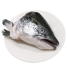 聚福鲜 挪威冷冻三文鱼头（大西洋鲑）（去腮） 400-500g 1个 袋装 海鲜年货 火锅食材