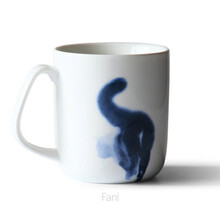 九土陶瓷咖啡杯马克杯画家猫咪陶瓷咖啡杯子套装美式简约藝術陶瓷杯 蓝C Fani