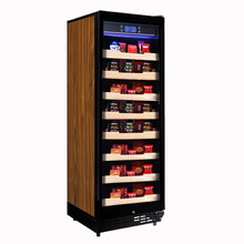 索比亚SY-168恒温茶叶柜  恒温酒柜葡萄酒柜家用酒柜压缩机酒柜冷藏柜展示柜红酒柜饮料柜立式保鲜柜 棕木纹暗拉手
