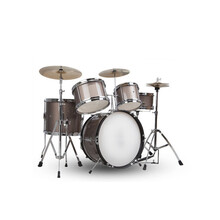 儿童架子鼓 奥尔夫打击乐器初学者彩色架子鼓 5鼓3镲奥尔夫天地（Orff world） 茶色