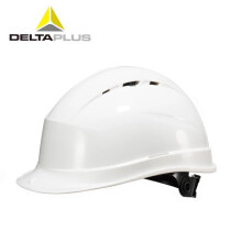 代尔塔旗舰店 通风款石英1型 含透气窗工地安全帽 安全头盔防砸吸汗 102012 白色(石英1型102012)