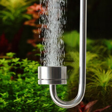 二氧化碳钢瓶细化器co2细化器不锈钢水草缸外置扩散器雾化器 不锈钢细化器小号20CM长