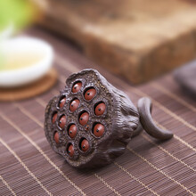 汉唐（hantang）宜兴紫砂茶宠名家手工莲蓬茶玩雕塑创意摆件 大号莲子茶宠 大号莲子茶宠9*8.5*7cm