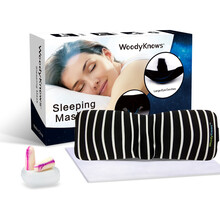 伍迪诺斯（WoodyKnows）遮光3D立体眼罩不压眼不漏光男女通用午睡休息旅行睡眠 低鼻款条纹色