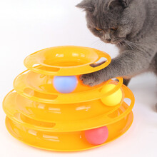 憨憨宠 猫玩具 猫猫互动玩具逗猫棒猫抓板剑麻绳 猫咪玩具猫薄荷 宠物玩具套装 三层猫塔游乐盘