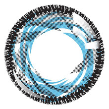 蓝色美瞳 混血大直径小直径隐形眼镜冰蓝色隐形眼镜美瞳 幻影蓝 0度