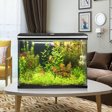 森森鱼缸水族箱金鱼缸玻璃生态鱼缸过滤器鱼缸灯 HRG-600 黑色(含鱼缸 灯 水泵 不含底柜)