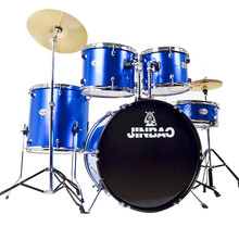 津宝 架子鼓成人初学练习架子鼓爵士鼓5鼓2镲 JBP-0976 套鼓带 宝蓝色