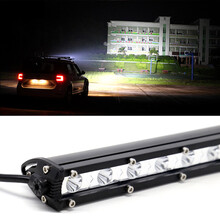 SCAR 越野车灯LED射灯顶灯探照灯汽车大灯长条灯长排灯货车灯辅助照明灯车外灯通用配件 48灯 131CM 白 配线束开关/条