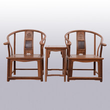  博古恒韵红木家具非洲鸡翅木（学名：非洲崖豆木）圈椅小茶几组合实木明清古典中式客厅酒店会客家具