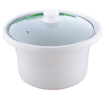 炖锅蒸锅隔水炖炖汤煮汤煲汤熬汤隔水炖盅 燕窝炖盅 洋参炖盅 虫草炖盅紫砂陶瓷炖盅炖盅 5升白色炖盅