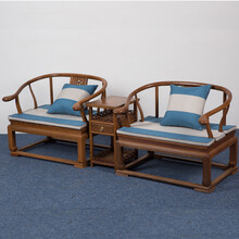 博古恒韵红木家具非洲鸡翅木（学名：非洲崖豆木）大圈椅实木中式禅椅仿古打坐椅休闲椅子 三件套