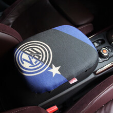 点缤 汽车通用棉麻扶手箱垫海绵垫足球迷俱乐部皇马巴萨AC尤文用品 国米扶手箱垫