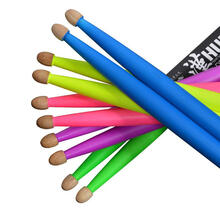 汉牌闪夜系列山胡桃木 荧光鼓棒 炫彩爵士鼓架子鼓鼓棒 5色可选 蓝色 7A