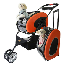 IBIYAYA依比呀呀FS1009宠物拉杆包狗拉杆包推车可折叠猫拉杆箱橙色外出用品 橙色