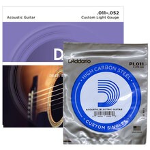 达达里奥 DAddario 民谣吉他弦EJ16 EZ900 910 920木吉他一套琴弦 EJ13盒装+PL011单一弦