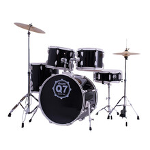 迈斯 MES Q7架子鼓 爵士鼓套鼓8色 5鼓3镲片配置 原声鼓 通用 黑色白边(WB)3镲架4镲片