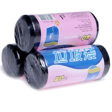 蕊之魅 塑料袋家用办公加厚垃圾袋 中号50x60 3卷共150只/黑