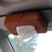 达珀德 车用纸巾盒 汽车创意挂式吸顶遮阳板纸巾盒车载抽纸盒 棕色款 英菲尼迪Q50L  QX50