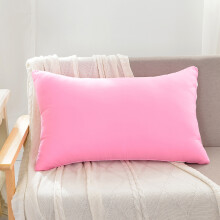 茧妃家纺 羽丝绒枕头磨毛枕芯一只装一对拍2单人枕头芯 粉色 48x74cm一只装
