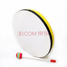 彩色手敲鼓 奥尔夫儿童打击乐器彩虹鼓科技仿兽皮鼓面奥尔夫天地（Orff world） 10寸25厘米HD10-1-1