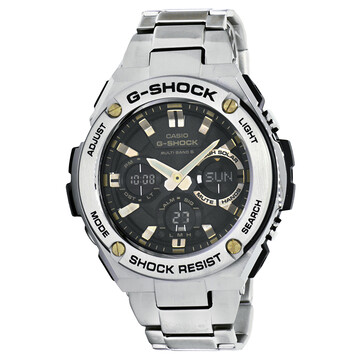 卡西欧(casio)手表 g-shock系列六局电波光能防水防震男表 gst-w110d