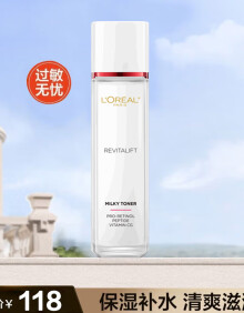 欧莱雅（LOREAL）爽肤水女士护肤品补水保湿滋润 复颜视黄醇精粹清乳柔肤水130ml