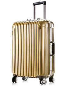 花花公子playboy铝框箱旅行拉杆箱20/24/26/28英寸 香槟色