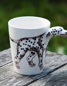 3d立体水杯 马克杯 手绘陶瓷 手绘陶瓷杯 动物杯 个性杯子 斑点狗