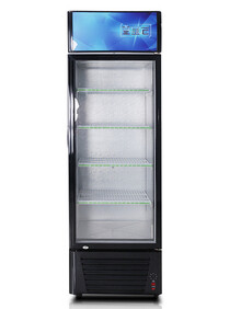 单开门立式玻璃门冷藏展示柜超市啤酒饮料冰箱带锁冰柜商用 sc-200lp   