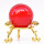 金底座+4厘米红水晶球