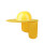 黄色遮阳帘玻璃钢透气安全帽