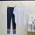 1673DY白色短袖+2666K浅蓝长裤