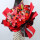 19朵红色康乃馨百合混搭花束