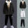 ZK801黑色夹克+卫衣+工装裤