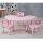 月亮桌-1桌3升降椅-粉色