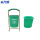 绿色单桶玻璃钢材质+玻璃钢内桶