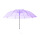 8骨弯钩透明伞紫色 98cm单人款