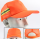 环卫帽：橘色反光条+网格款