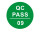 1厘米绿底白字QCPASS 09号 1件是2000